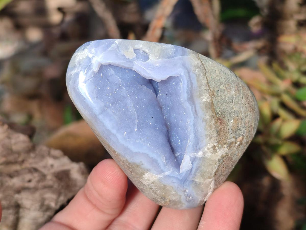Polished Blue Lace Agate Standing Display Pieces and Free Forms x 6 From Nsanje, Malawi - Toprock Gemstones and Minerals 