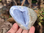 Polished Blue Lace Agate Standing Display Pieces and Free Forms x 6 From Nsanje, Malawi - Toprock Gemstones and Minerals 