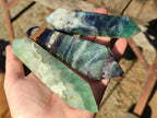 Polished Double Terminated Watermelon Fluorite Crystals x 6 From Uis, Namibia - Toprock Gemstones and Minerals 