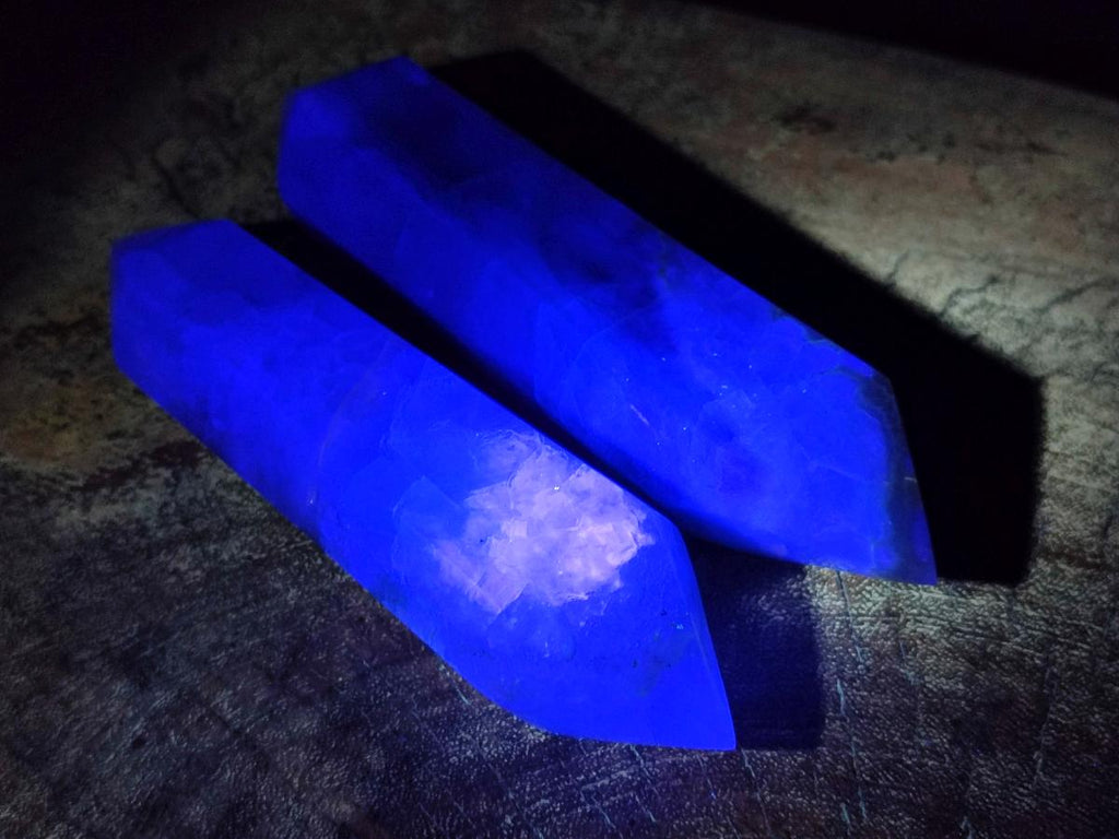 Polished Double Terminated Watermelon Fluorite Crystals x 6 From Uis, Namibia - Toprock Gemstones and Minerals 
