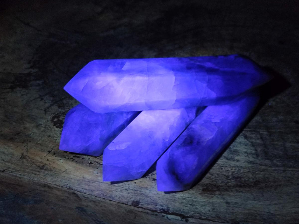 Polished Double Terminated Watermelon Fluorite Crystals x 6 From Uis, Namibia - Toprock Gemstones and Minerals 