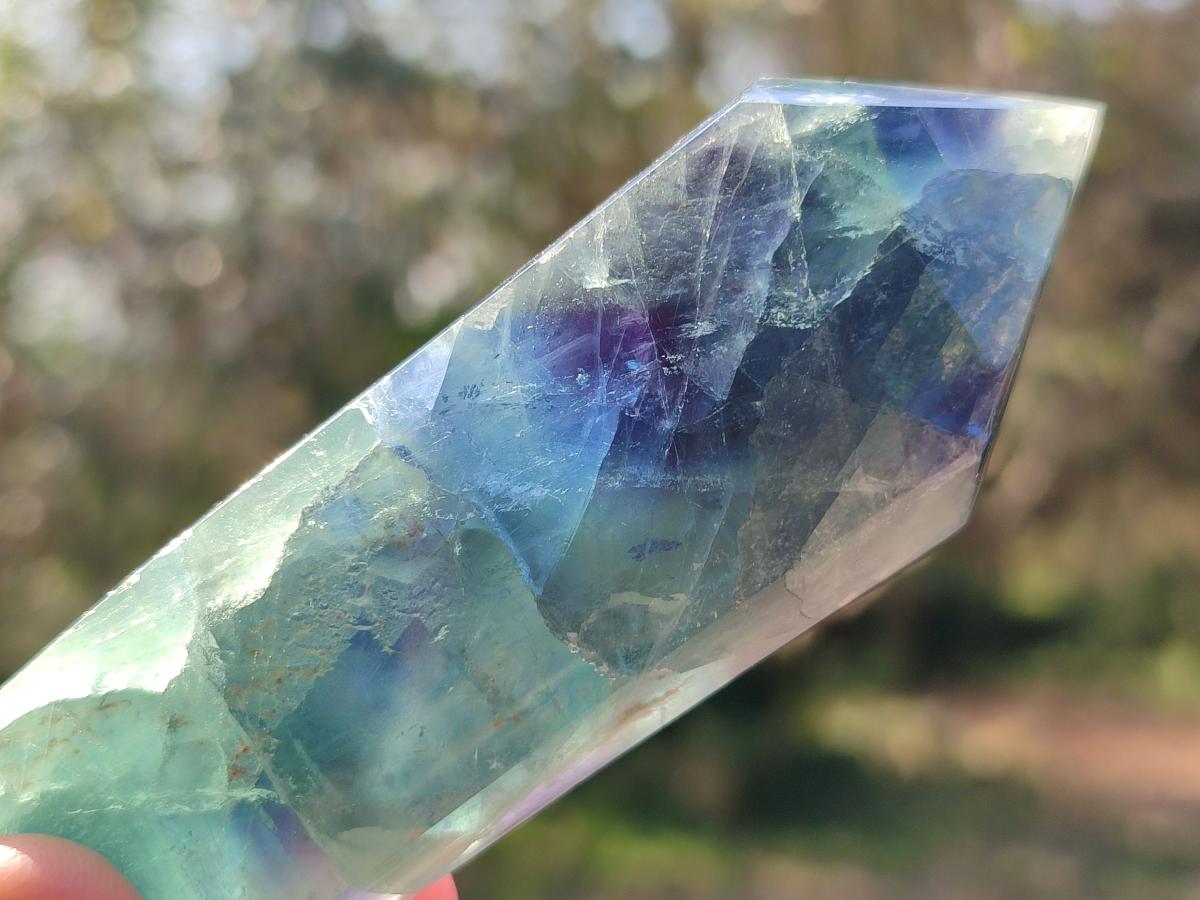 Polished Double Terminated Watermelon Fluorite Crystals x 6 From Uis, Namibia - Toprock Gemstones and Minerals 