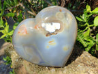 Polished Large Banded Agate Heart x 1 From Madagascar - Toprock Gemstones and Minerals 