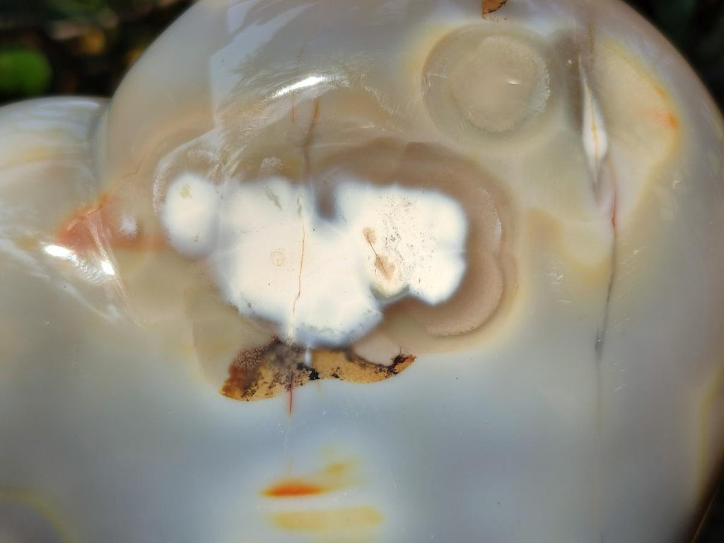 Polished Large Banded Agate Heart x 1 From Madagascar - Toprock Gemstones and Minerals 