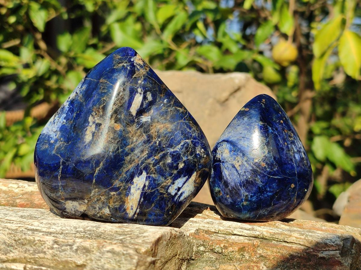 Polished Dumortierite Standing Display Pieces x 6 From Madagascar - Toprock Gemstones and Minerals 