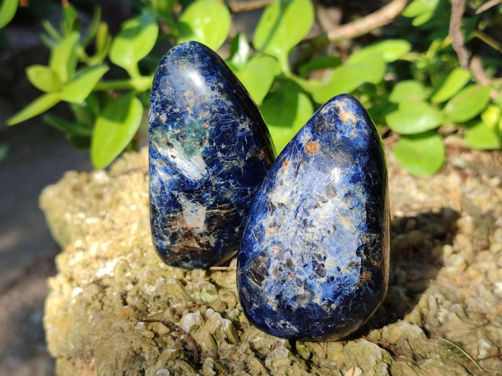 Polished Dumortierite Standing Display Pieces x 6 From Madagascar - Toprock Gemstones and Minerals 