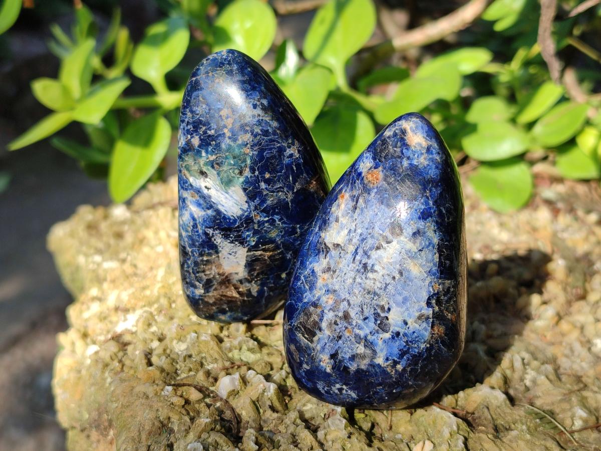 Polished Dumortierite Standing Display Pieces x 6 From Madagascar - Toprock Gemstones and Minerals 