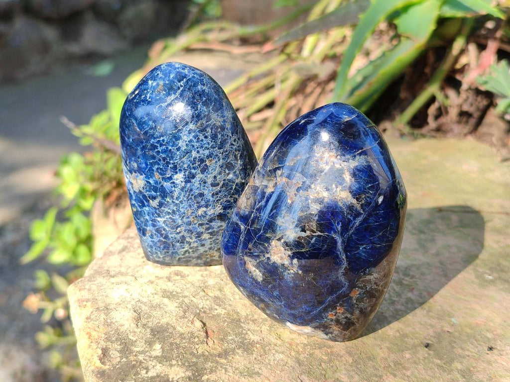 Polished Dumortierite Standing Display Pieces x 6 From Madagascar - Toprock Gemstones and Minerals 