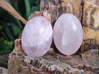 Polished Gemmy Rose Quartz Palm Stones x 17 From Madagascar - Toprock Gemstones and Minerals 