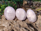 Polished Gemmy Rose Quartz Palm Stones x 17 From Madagascar - Toprock Gemstones and Minerals 