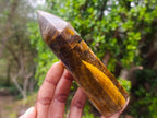 Polished Golden Tigers Eye Display Crystals x 4 From Prieska, South Africa - Toprock Gemstones and Minerals 