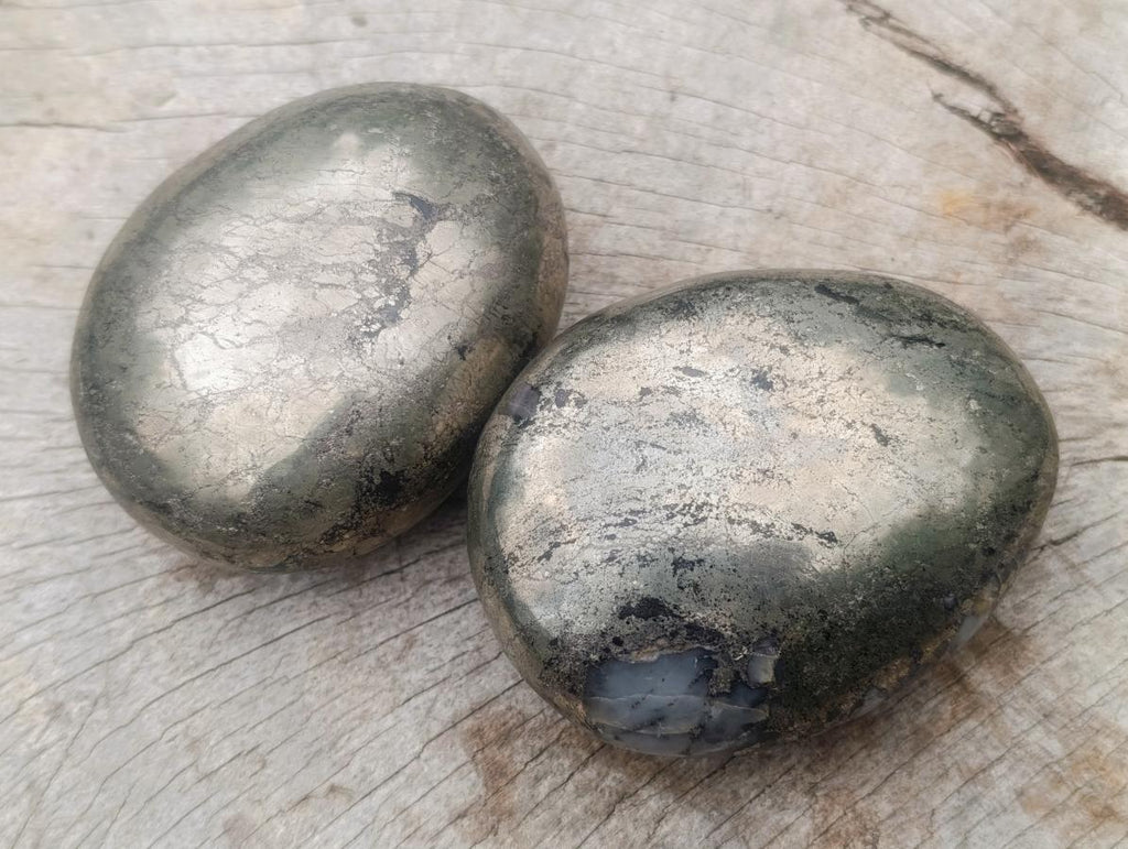 Polished Basalt Pharaoh Stone Galets x 3 From Iron Duke Mine, Zimbabwe - Toprock Gemstones and Minerals 