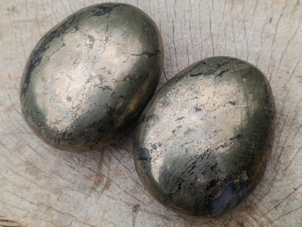 Polished Basalt Pharaoh Stone Galets x 3 From Iron Duke Mine, Zimbabwe - Toprock Gemstones and Minerals 