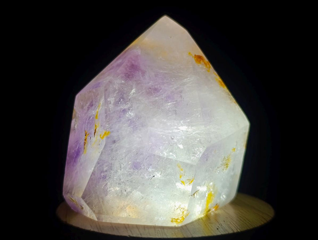 Polished Smokey Window Amethyst Crystals x 3 From Akansobe, Madagascar - Toprock Gemstones and Minerals 