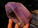 Polished Smokey Window Amethyst Crystals x 3 From Akansobe, Madagascar - Toprock Gemstones and Minerals 