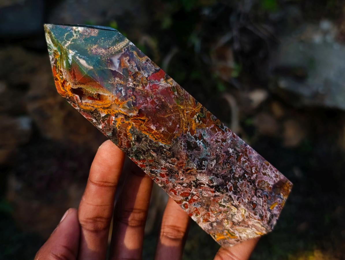 Polished Ocean Jasper Display Crystals x 3 From Northwest Coast, Madagascar - Toprock Gemstones and Minerals 