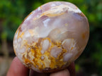 Polished Flower Agate Palm Stones x 24 From Antsahalova, Madagascar - Toprock Gemstones and Minerals 