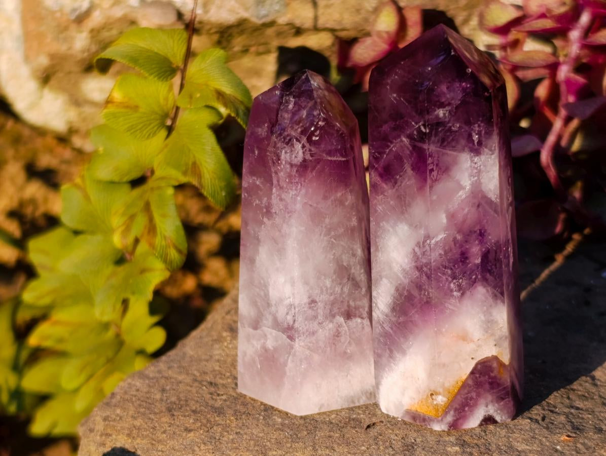 Polished Small Dark Purple Amethyst Crystals x 35 From Akansobe, Madagascar - Toprock Gemstones and Minerals 