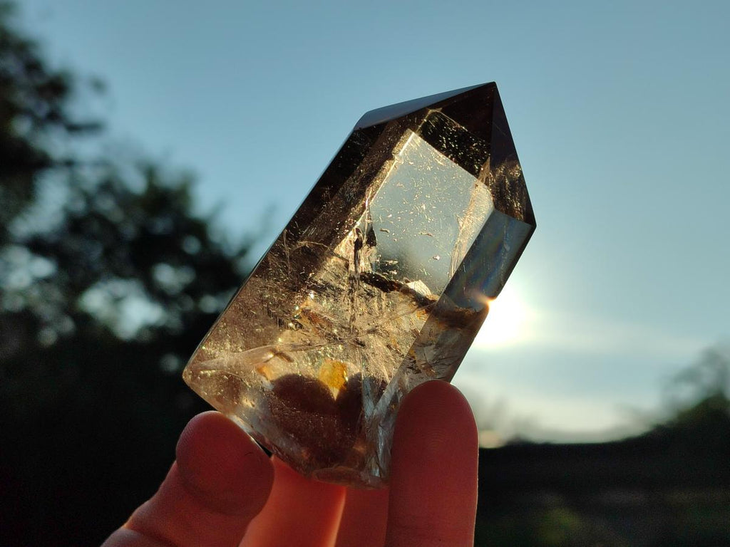 Polished Smokey Quartz Crystals x 2 From Madagascar - Toprock Gemstones and Minerals 