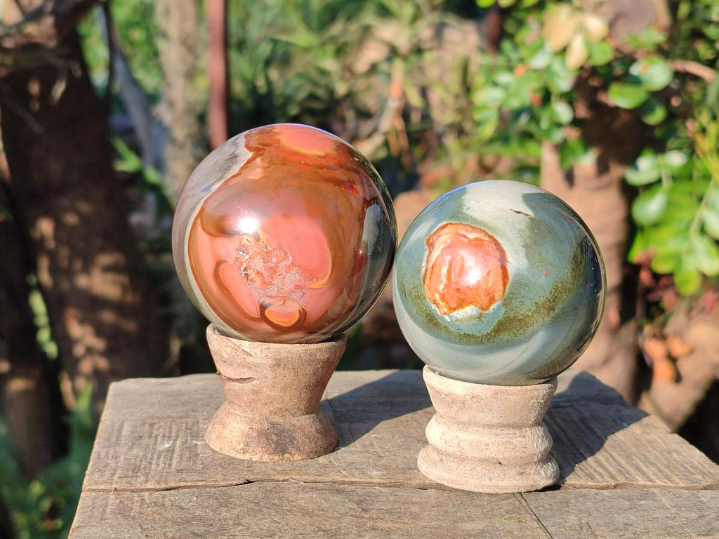 Polished Polychrome Jasper Spheres x 6 From NW Coast, Madagascar - Toprock Gemstones and Minerals 