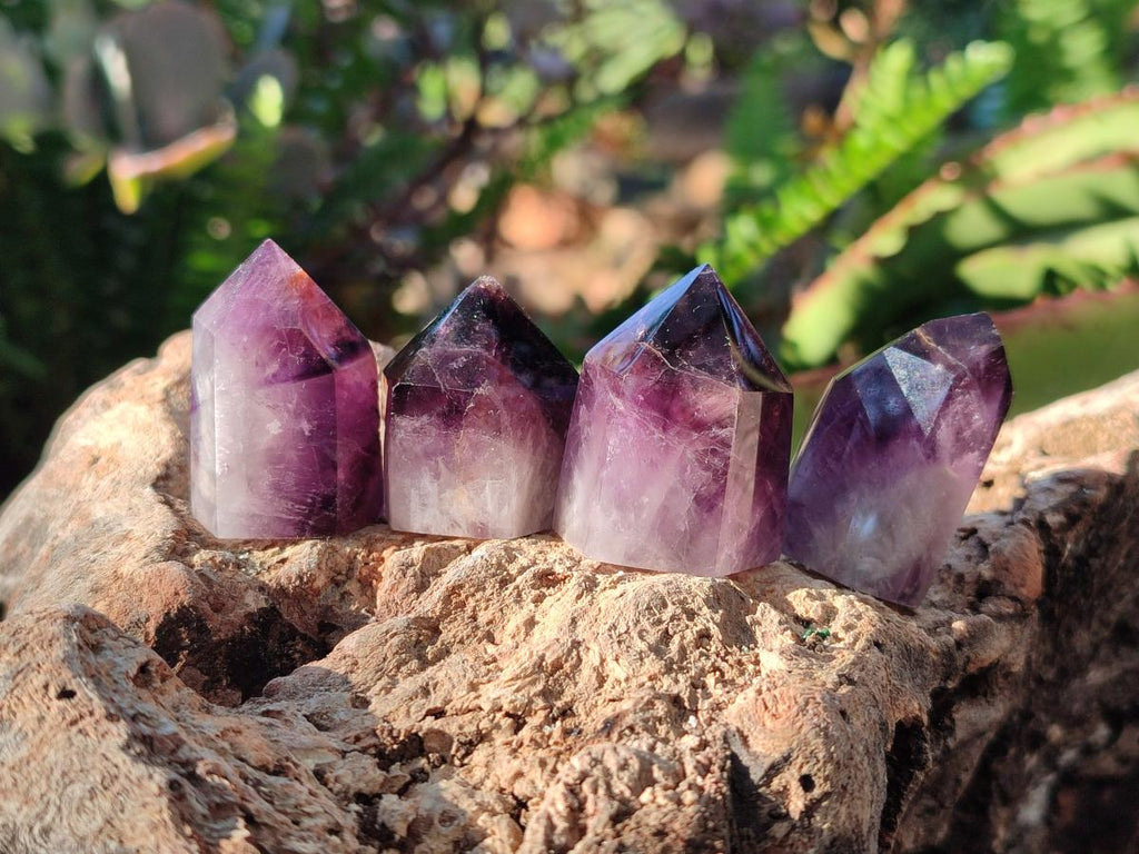 Polished Small Dark Purple Amethyst Crystals x 35 From Akansobe, Madagascar - Toprock Gemstones and Minerals 
