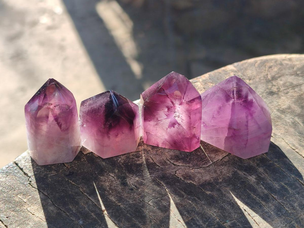 Polished Small Dark Purple Amethyst Crystals x 35 From Akansobe, Madagascar - Toprock Gemstones and Minerals 