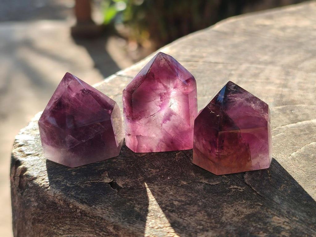 Polished Small Dark Purple Amethyst Crystals x 35 From Akansobe, Madagascar - Toprock Gemstones and Minerals 