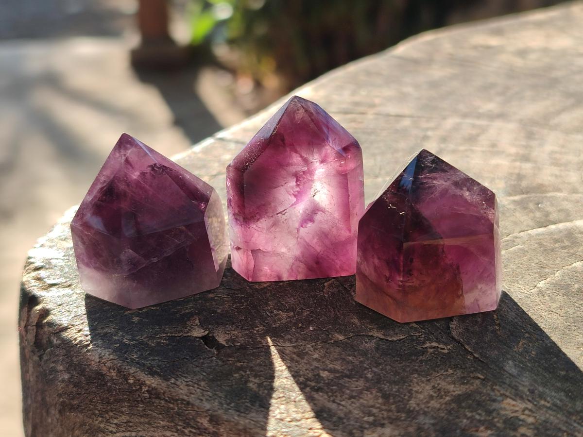 Polished Small Dark Purple Amethyst Crystals x 35 From Akansobe, Madagascar - Toprock Gemstones and Minerals 