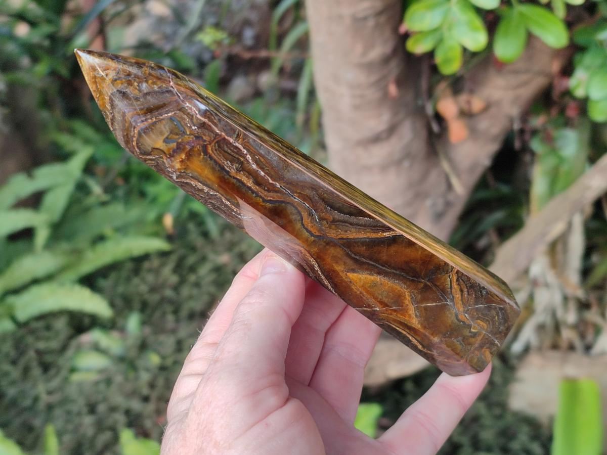 Polished Golden Tigers Eye Display Crystals x 4 From Prieska, South Africa - Toprock Gemstones and Minerals 