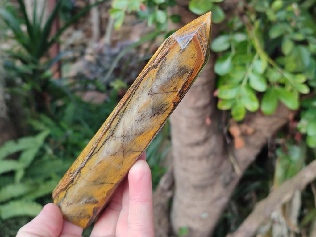 Polished Golden Tigers Eye Display Crystals x 4 From Prieska, South Africa - Toprock Gemstones and Minerals 