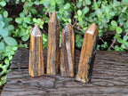Polished Golden Tigers Eye Display Crystals x 4 From Prieska, South Africa - Toprock Gemstones and Minerals 