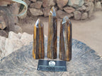 Polished Golden Tigers Eye Display Crystals x 4 From Prieska, South Africa - Toprock Gemstones and Minerals 