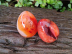 Polished Carnelian Agate Gemstone Eggs x 6 From Madagascar - Toprock Gemstones and Minerals 