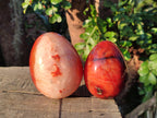 Polished Carnelian Agate Gemstone Eggs x 6 From Madagascar - Toprock Gemstones and Minerals 