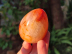 Polished Carnelian Agate Gemstone Eggs x 6 From Madagascar - Toprock Gemstones and Minerals 