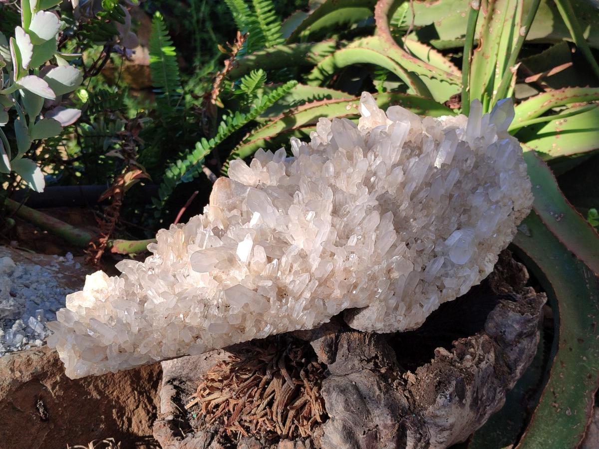 Natural Large Clear Malagasy Quartz Crystal Cluster x 1 From Madagascar - Toprock Gemstones and Minerals 