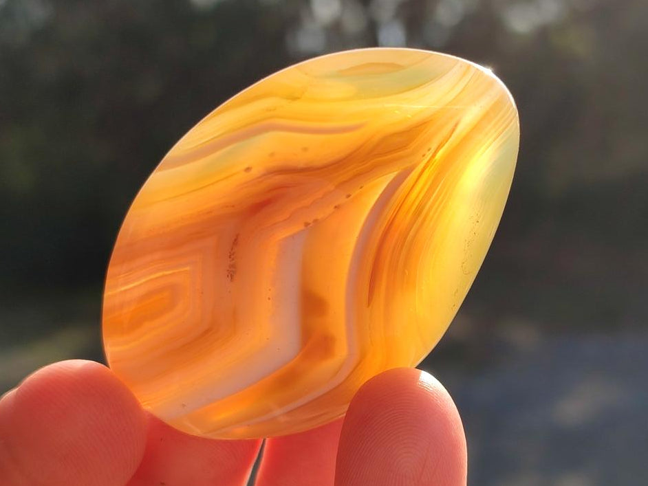 Polished Banded Agate Galets x 35 From Madagascar - Toprock Gemstones and Minerals 