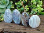 Polished Banded Agate Galets x 35 From Madagascar - Toprock Gemstones and Minerals 