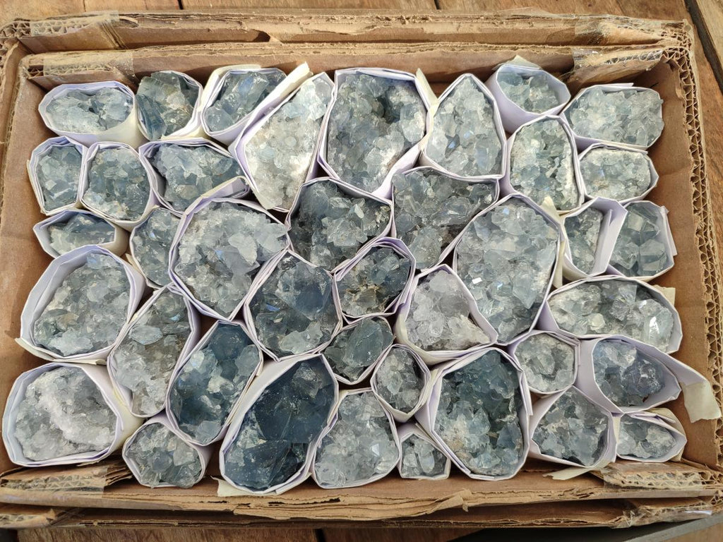 Natural Blue Celestite Specimens x 41 From Sakoany, Madagascar - Toprock Gemstones and Minerals 