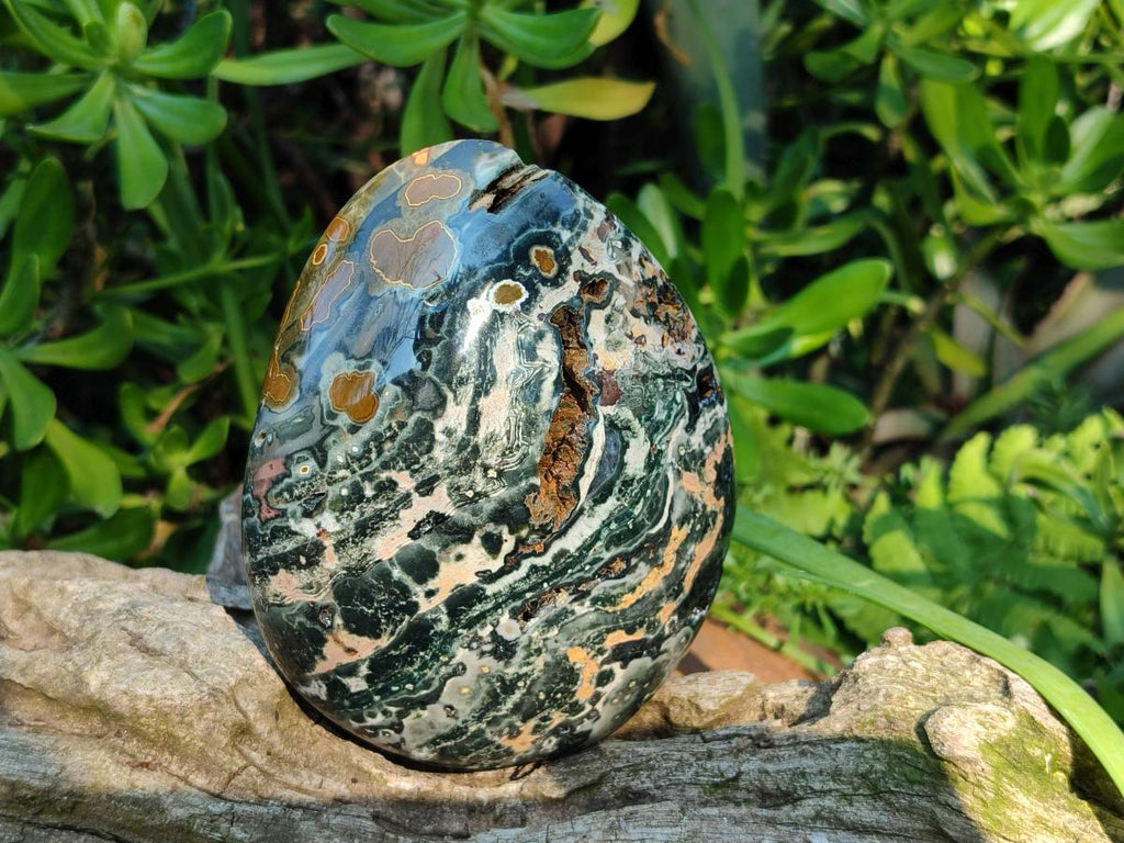 Polished Ocean Jasper Standing Display Pieces x 2 From Northwest Coast, Madagascar - Toprock Gemstones and Minerals 