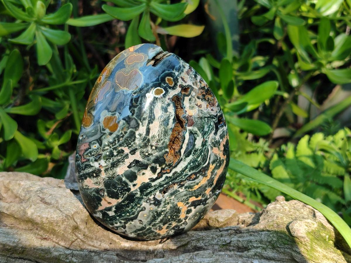Polished Ocean Jasper Standing Display Pieces x 2 From Northwest Coast, Madagascar - Toprock Gemstones and Minerals 