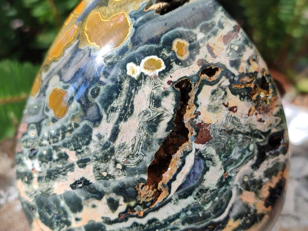 Polished Ocean Jasper Standing Display Pieces x 2 From Northwest Coast, Madagascar - Toprock Gemstones and Minerals 