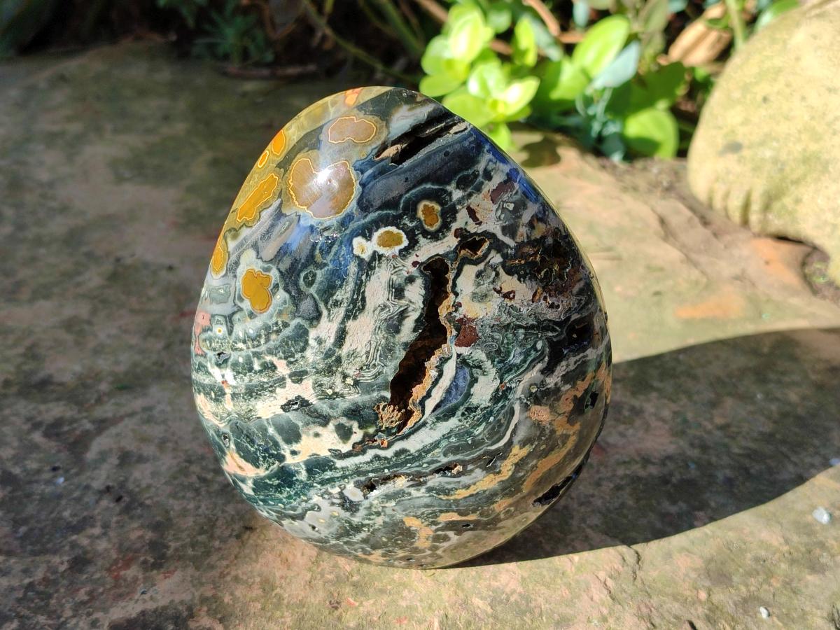Polished Ocean Jasper Standing Display Pieces x 2 From Northwest Coast, Madagascar - Toprock Gemstones and Minerals 