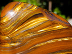 Polished Golden Tigers Eye Standing Display Pieces x 2 From Prieska, South Africa - Toprock Gemstones and Minerals 