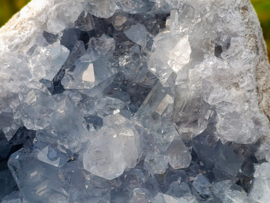 Natural Large Blue Celestite Geode Specimen x 1 From Sakoany, Madagascar