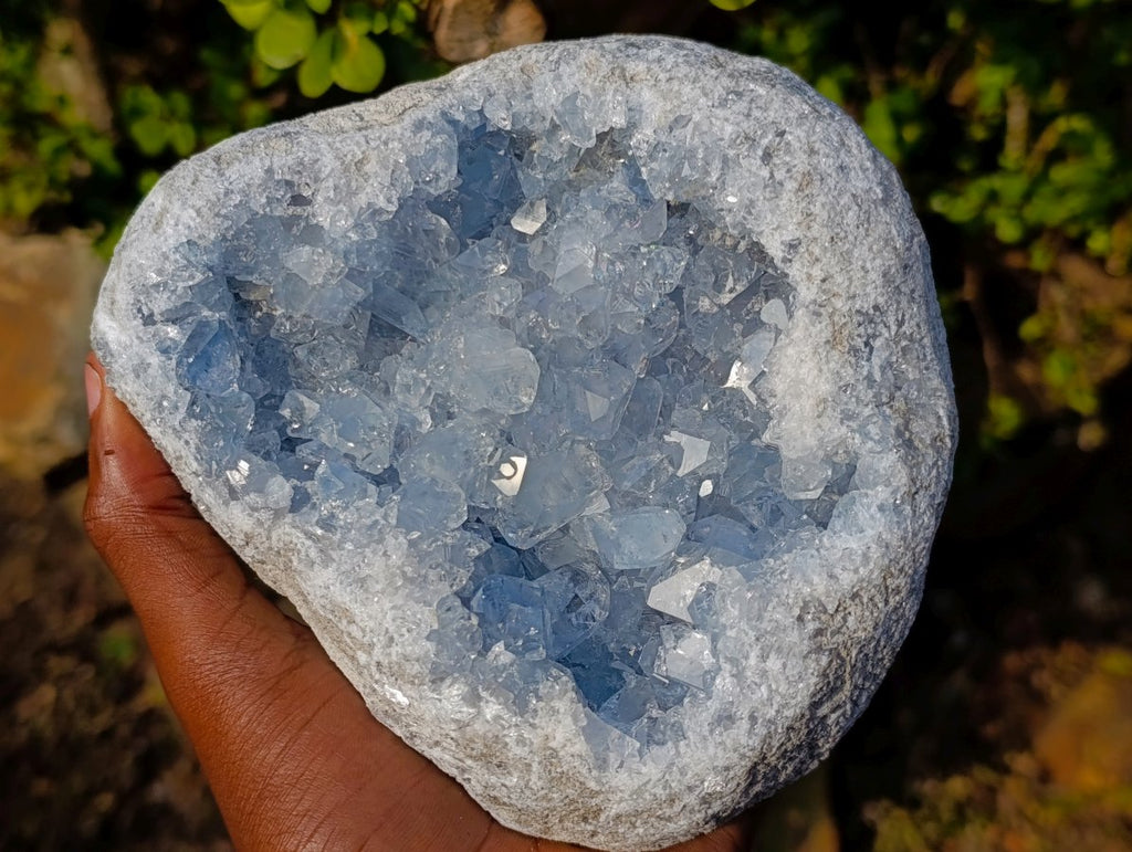 Natural Large Blue Celestite Geode Specimen x 1 From Sakoany, Madagascar
