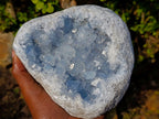 Natural Large Blue Celestite Geode Specimen x 1 From Sakoany, Madagascar