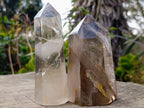 Polished Smokey Quartz Display Crystals x 2 From Madagascar