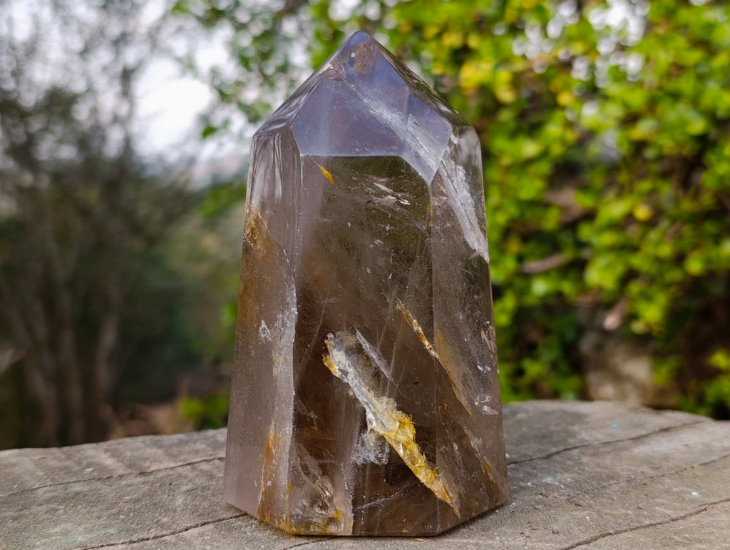 Polished Smokey Quartz Display Crystals x 2 From Madagascar
