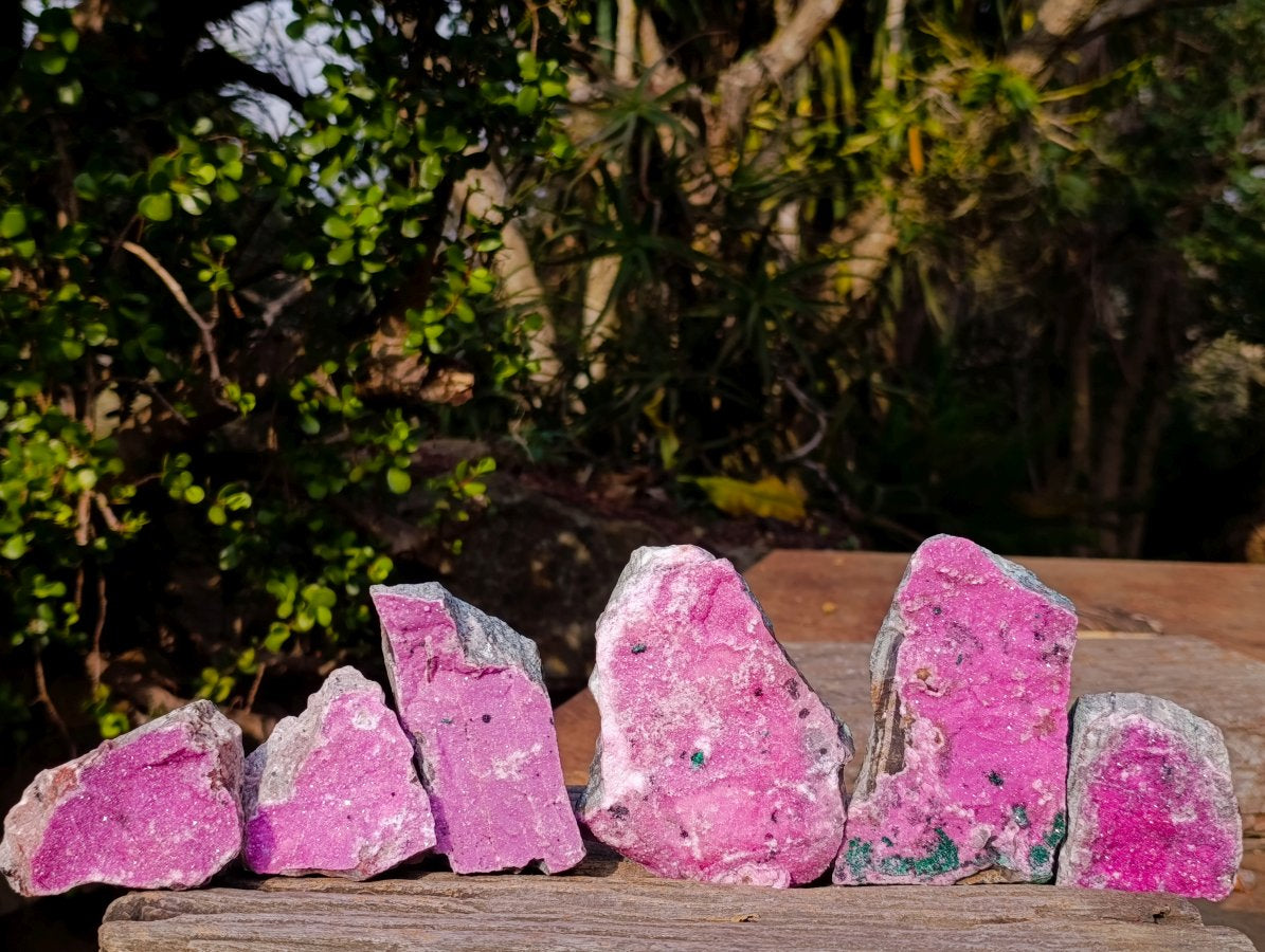 Natural Salrose Cobaltoan Dolomite Specimens x 6 From Kakanda, Congo